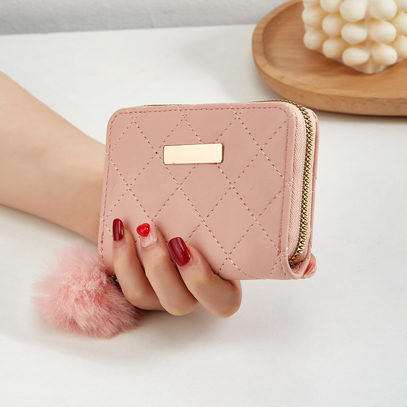 Novčanik za kovanice od PU kože Geometrijski uzorak Gradskog minimalističkog stila za žene | Podstava: sintetička koža | Proljeće 2023