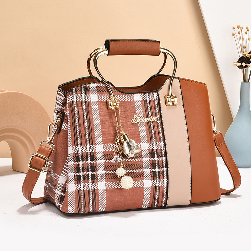 Geantă de umăr din PU, curea de umăr simplă, închidere cu fermoar, formă orizontală dreptunghiulară, căptușeală poliester