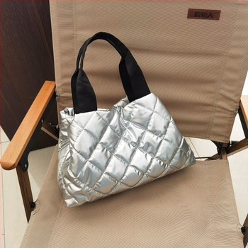 Τσάντα στον ώμο, μόδα του δρόμου, στυλ Tote, οριζόντιο τετράγωνο σχήμα, μαγνητικό κούμπωμα, επένδυση πολυεστέρα