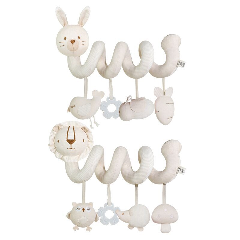 kakiblin Organinė medvilninė lovos pakabinama žaislas kūdikiams ir mažiems vaikams, ankstyvasis ugdymas, audinio žaislas, 0–3 metai