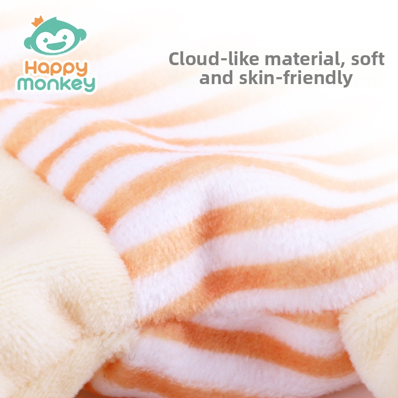 Бебешко висящо звънче за количка — плюшена играчка, 0–3 години, HAPPY MONKEY (Плюшена материя; висящо звънче; за деца 0–3 г.; сетивно развитие)