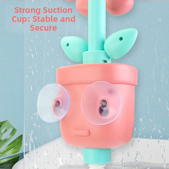 Vannas rotaļlieta zīdaiņiem ar rokas izsmidzināšanu saulespuķes formā, plastmasa, 0–3 gadi