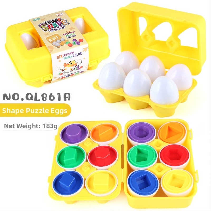 DIY saliekamā spēle pāriem geometrijas formu atpazīšanai – plastmasas rotaļlieta zīdaiņiem 0–3 gadi, veicina roku-acu koordināciju, sensorisko un kognitīvo attīstību.