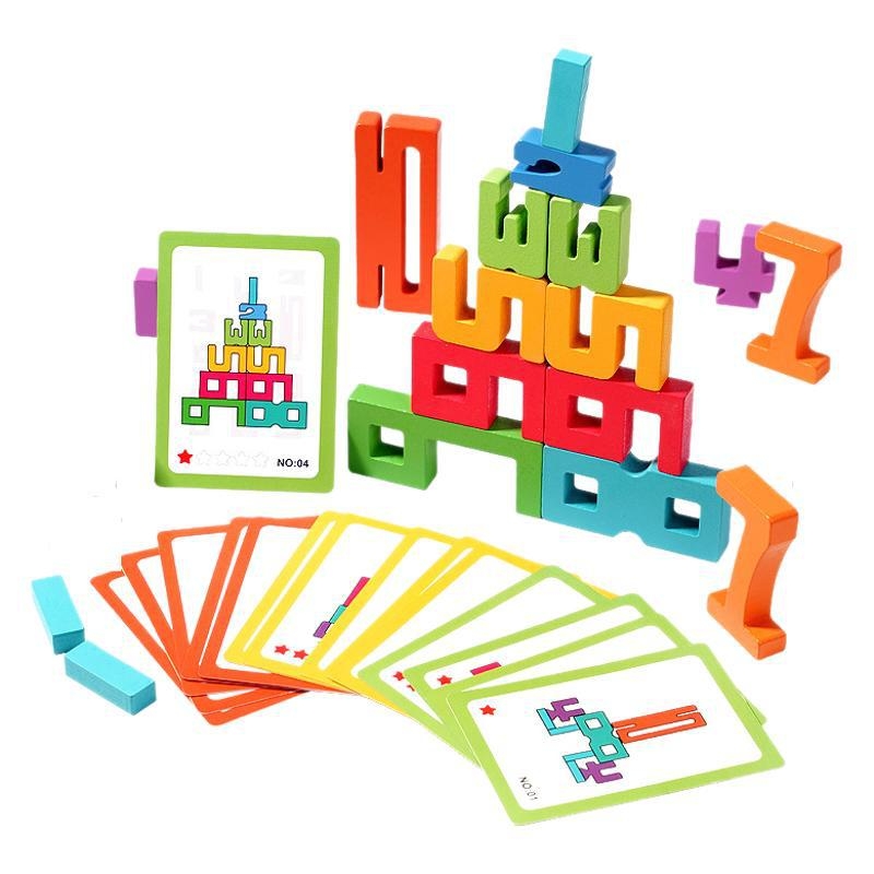 Koka 3D skaitļu blokiem agrīnajai izglītībai — Skaitīšanas domino bloki, 0–38 gabali, 4–6 gadu vecumam, ūdens bāzes krāsa