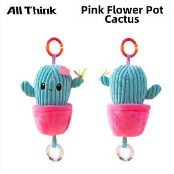 Allthink pliušinis pakabukas vežimėliui – augalų tematikos muzikos dėžutė, žaislas kūdikiams 0–3 m., raminantis