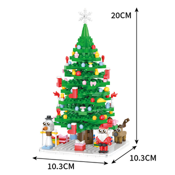 24 napos Advent karácsonyfát építő blokk játék – Mikulás téma, ABS, DIY, 0,8 kg, 7–14 éveseknek, nem elektromos