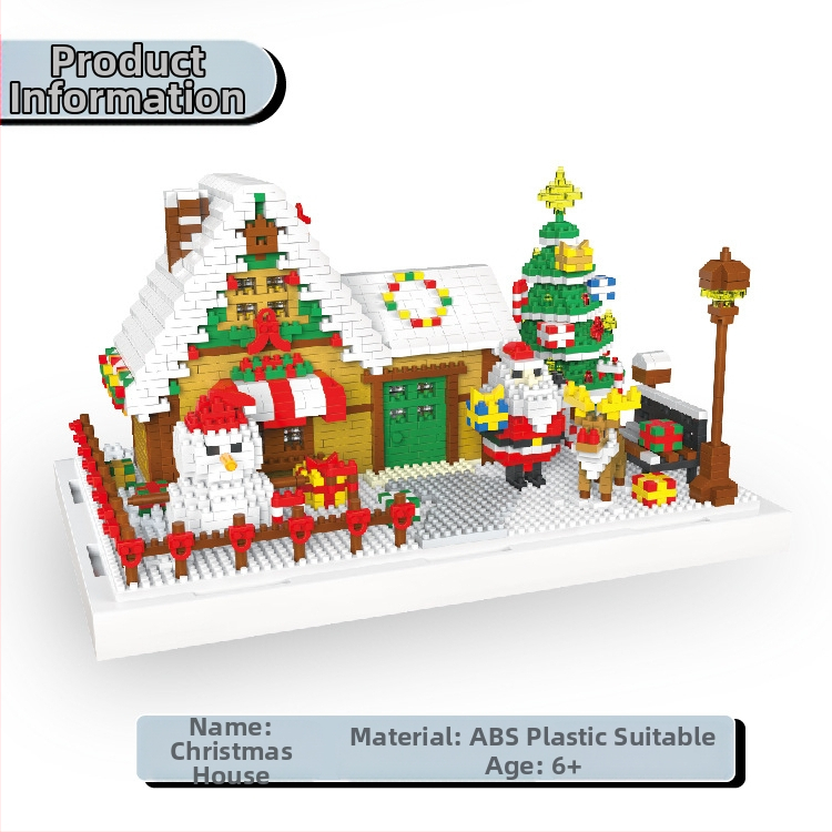 24 napos Advent karácsonyfát építő blokk játék – Mikulás téma, ABS, DIY, 0,8 kg, 7–14 éveseknek, nem elektromos