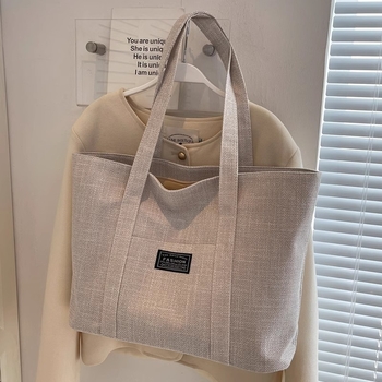 Vászon tote táska, Ciran márka, Mix and match stílus, cipzár, mindennapi használatra