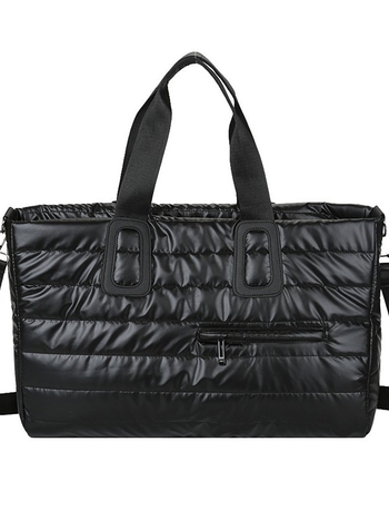 Дамска Tote чанта в уличен стил, найлон, хоризонтално квадратна форма, цип, джоб за мобилен телефон и лична карта