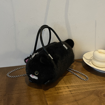 Capybara плюшена чанта за носене – карикатурен животински дизайн, кратък плюш, пълнеж PP памук (Материали: кратък плюш; Пълнеж: PP памук; Стил: карикатурно животно; Възраст: 7–14 г)