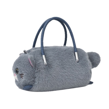 Capybara плюшена чанта за носене – карикатурен животински дизайн, кратък плюш, пълнеж PP памук (Материали: кратък плюш; Пълнеж: PP памук; Стил: карикатурно животно; Възраст: 7–14 г)