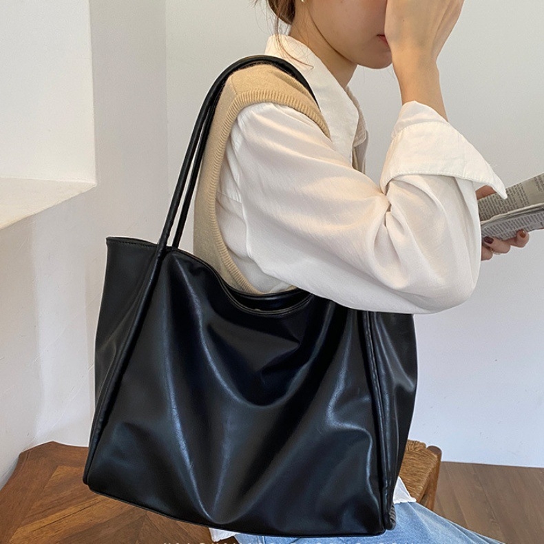 Geantă Tote PU pentru unisex, formă de cutie, închidere magnetică, căptușală PU, Primăvara 2024