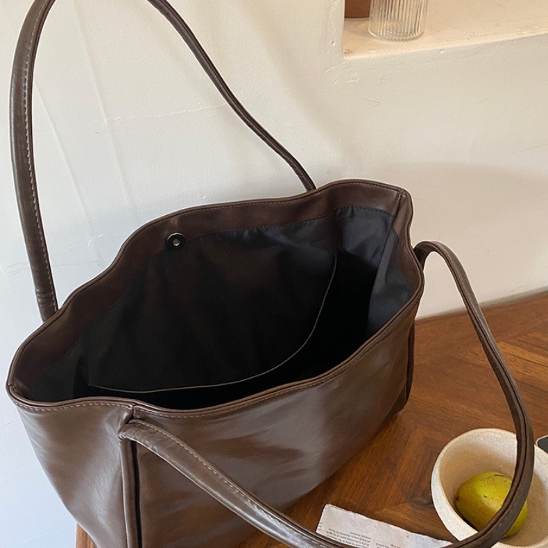 Geantă Tote PU pentru unisex, formă de cutie, închidere magnetică, căptușală PU, Primăvara 2024