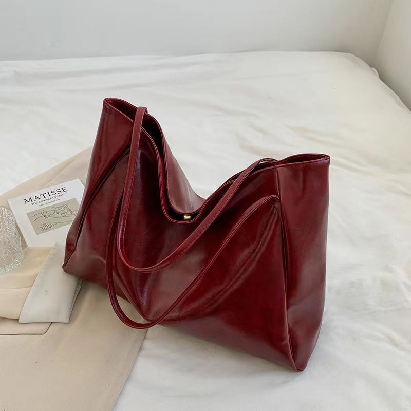 Geantă Tote PU pentru unisex, formă de cutie, închidere magnetică, căptușală PU, Primăvara 2024