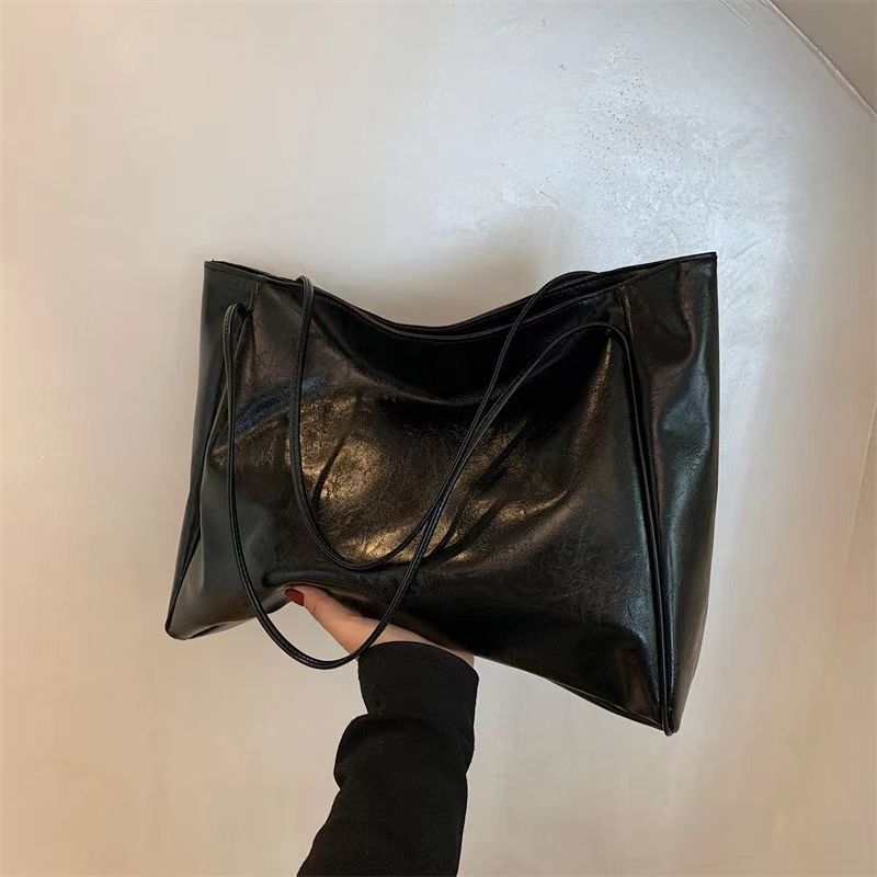 Geantă Tote PU pentru unisex, formă de cutie, închidere magnetică, căptușală PU, Primăvara 2024