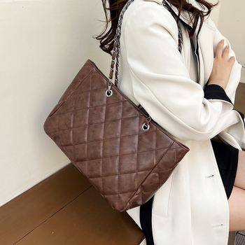 Чанта за рамо със цип, хоризонтална квадратна форма, вътрешен джоб за мобилен телефон, подплата от полиестер и двойни презрамки