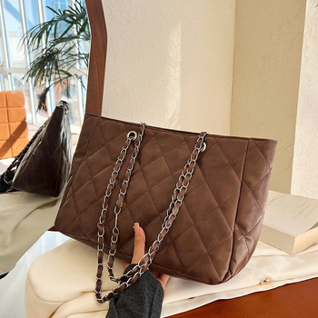 Чанта за рамо със цип, хоризонтална квадратна форма, вътрешен джоб за мобилен телефон, подплата от полиестер и двойни презрамки