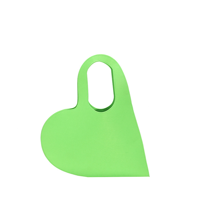 Детска чанта от фелт за носене, сърцевидна конкавна форма, дишаща, устойчива на износване, анти-крадба, без подплата, за ученици от началното училище