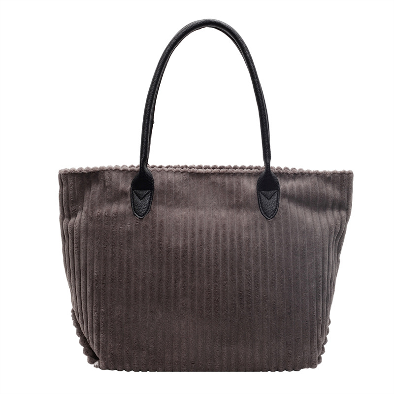Chude Luggage Tote táska, plüss anyag, utcai trend stílus, vízszintes négyzetes forma, cipzáras nyitás
