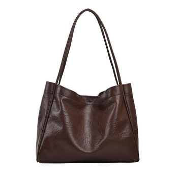 Дамска чанта през рамо и tote, PU, синтетична подплата, хоризонтално квадратна форма, магнитно закопчаване, мек корпус, голям капацитет, двойни презрамки, Fall 2023 колекция