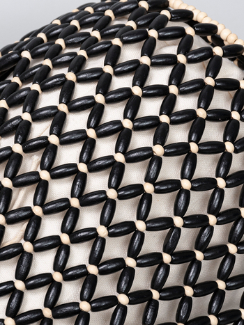 OLEI τσάντα κουβά από σφενδάμι, πλεκτή, με επένδυση πολυεστερική, άνοιγμα με ταινία, για ταξίδια αναψυχής, καλοκαίρι 2024