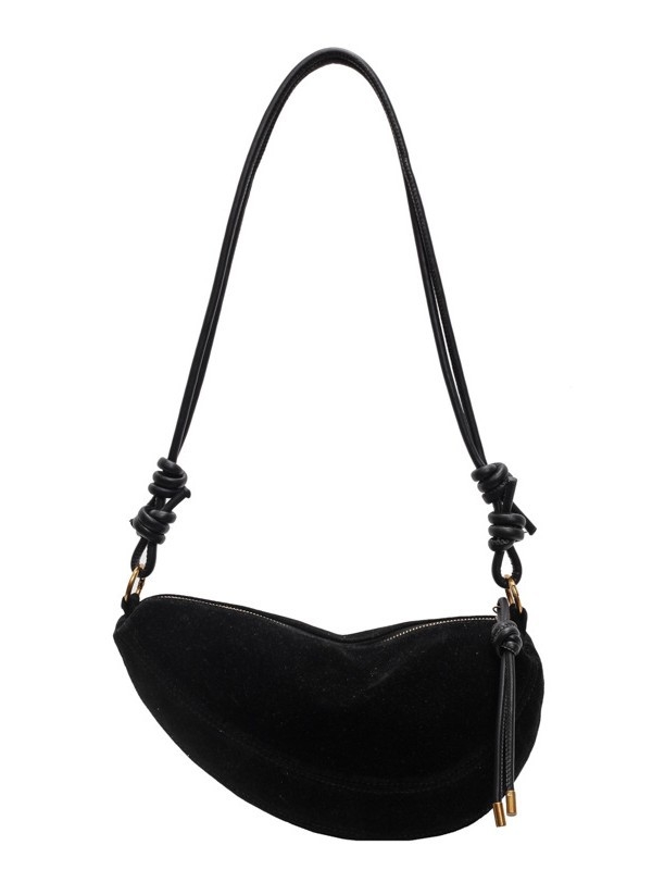 PU Dumpling crossbody táska, nagy kapacitás, cipzár, poliészter bélés