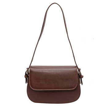 Μικρό γυναικείο τσαντάκι PU crossbody σε στυλ underarm — οριζόντια τετράγωνη σιλουέτα, μαγνητικό κλείσιμο, εσωτερικά με θήκη με φερμουάρ, θήκη για κινητό και θήκη για ταυτότητα