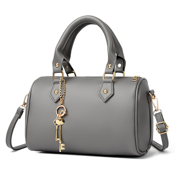 Τσάντα crossbody από PU δέρμα σε στυλ Boston, με φερμουάρ, σχήμα μαξιλαριού, εσωτερική τσέπη με φερμουάρ