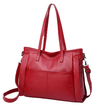 Oupindian Γυναικεία δερμάτινη Tote τσάντα για επαγγελματική μετακίνηση, δέρμα πρώτης στρώσης βοδινού, οριζόντιο τετράγωνο σχήμα, φερμουάρ