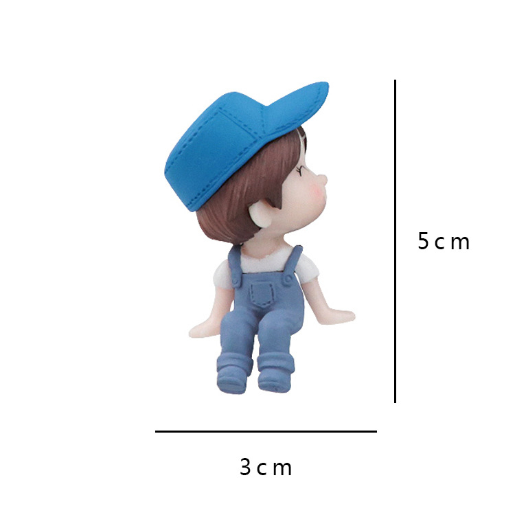 Stolni ukras od bukovine — Clumsy, slatka karikatura lutka, moderni minimalistički stil, kućna dekoracija, dar za useljenje