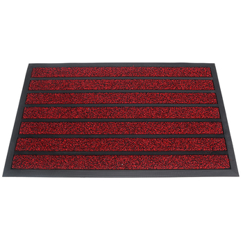 Πατάκι πόρτας εισόδου, ανθεκτικό στα λεκέδια, αντιολισθητικό, ανάγλυφο καουτσούκ, ριγέ μοτίβο, ορθογώνιο ή ημικυκλικό σχήμα