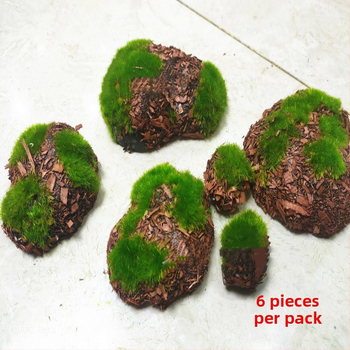 Μπλοκ βρύων σε μορφή λίθων για ανθοστόλισμα — Υλικό: μαλακό PVC, τεχνική φλοκ, ποικιλία: τεχνητοί λίθοι, κατάλληλο για γάμους και οικιακή διακόσμηση