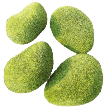 Μπλοκ βρύων σε μορφή λίθων για ανθοστόλισμα — Υλικό: μαλακό PVC, τεχνική φλοκ, ποικιλία: τεχνητοί λίθοι, κατάλληλο για γάμους και οικιακή διακόσμηση