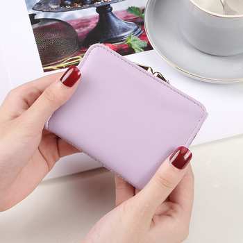 Γυναικείο μικρό πορτοφόλι-καρτοθήκη, διπλού υλικού, σχέδιο φιόγκος - εξωτερικό PVC, επένδυση συνθετικής δέρματος, αντιβακτηριακό, προστασία κατά κλοπής, αστικό στυλ