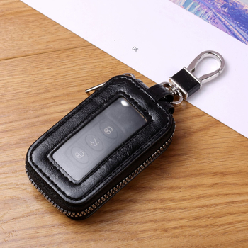 Θήκη κλειδιού αυτοκινήτου με φερμουάρ — PU υλικό, επιχειρηματικό στυλ, εξατομίκευση διαθέσιμη