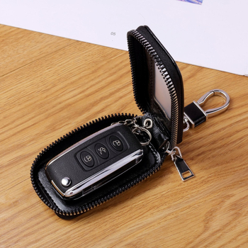 Θήκη κλειδιού αυτοκινήτου με φερμουάρ — PU υλικό, επιχειρηματικό στυλ, εξατομίκευση διαθέσιμη