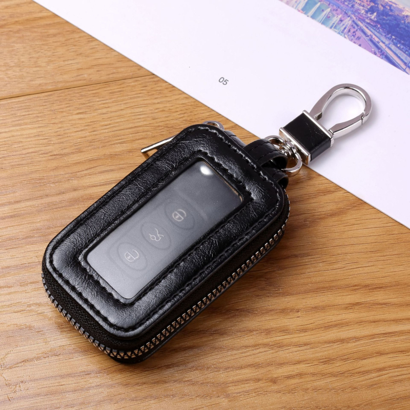 Калъф за автомобилни ключове с цип — PU материал, бизнес стил, персонализиране