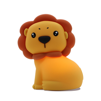 Νυχτερινό φως σε σχήμα λιονταριού από σιλικόνη 3D με αισθητήρα, τροφοδοτούμενο με μπαταρίες