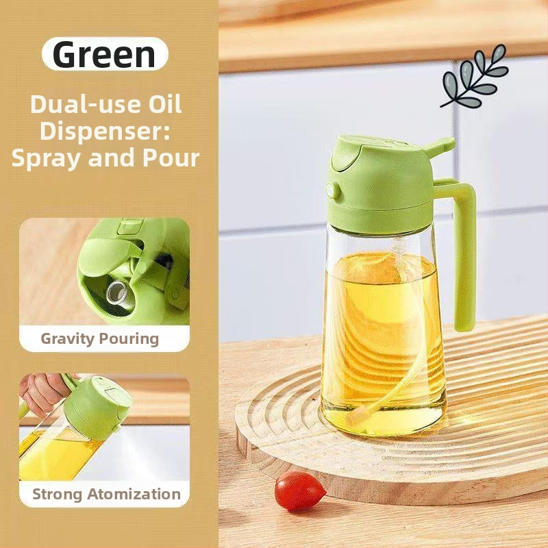 Stiklinis alyvos purkštuvas, dvigubai naudojimui, su automatiniais atidarymu ir uždarymu bei siurbimo doze