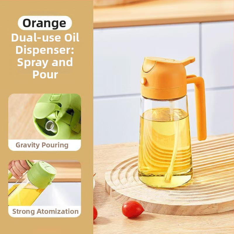 Stiklinis alyvos purkštuvas, dvigubai naudojimui, su automatiniais atidarymu ir uždarymu bei siurbimo doze