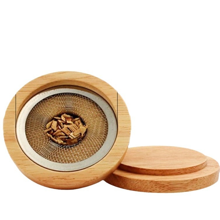 Kokteilide suitsetamise komplekt puidust alusega, kaasaegne minimalistlik stiil, sobib baari ja kodukokteilidele