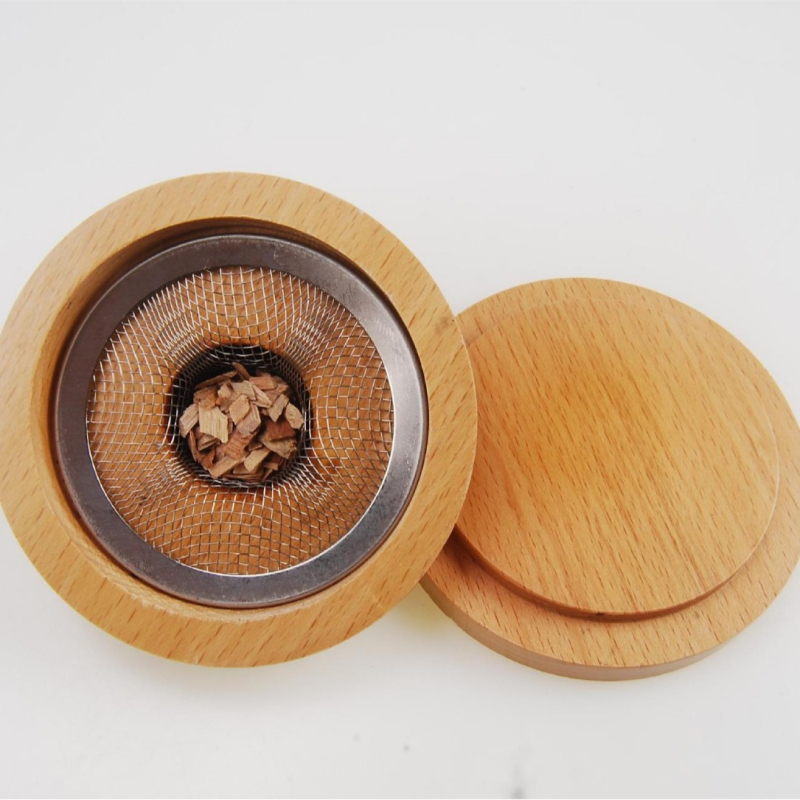 Kokteilide suitsetamise komplekt puidust alusega, kaasaegne minimalistlik stiil, sobib baari ja kodukokteilidele