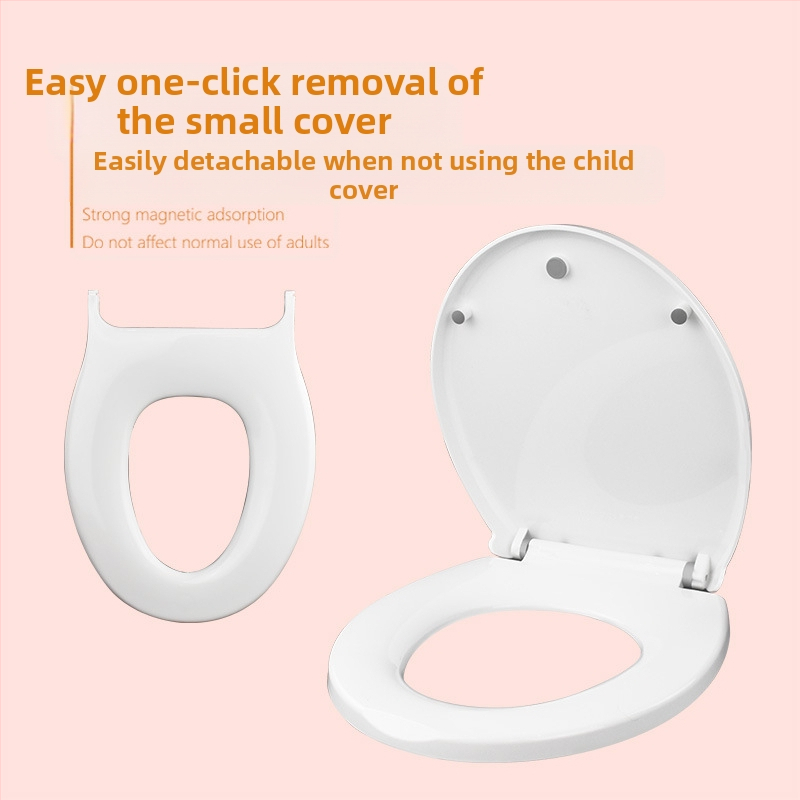 Универсален капак за тоалетна с мека затваряне, удебелен дизайн за възрастни и деца, материал: PP дъска, разстояние между отвори 11–18 см, общ монтаж