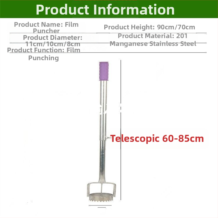 Mulchfilm lõhkuja – perforeerib plastkile köögiviljade taimede jaoks, põllumajanduse tööriist, bränd Consultation