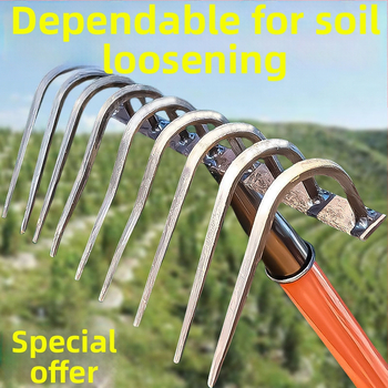 Weike greblă agricolă din oțel pentru afânarea solului și arătura, cu dinți de 9 și 12, unelte de grădină