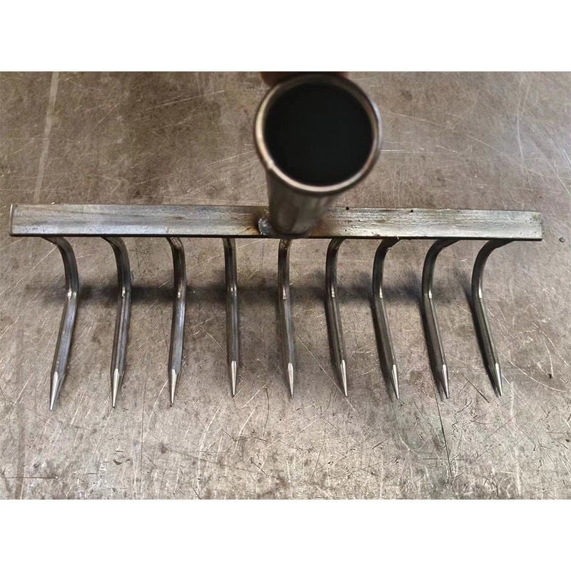 Weike greblă agricolă din oțel pentru afânarea solului și arătura, cu dinți de 9 și 12, unelte de grădină