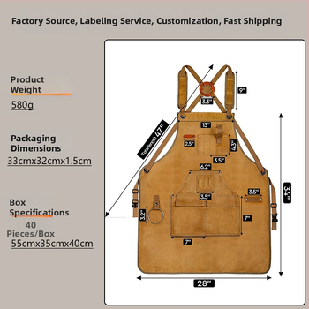 Vastag vászonból készült ujjatlan kötény, szennyeződés elleni védelemmel, asztalos- és villanyszerelési munkákhoz, modern minimalist stílus