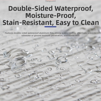 Αναδιπλούμενο εξωτερικό χαλάκι PVC με μόνωση αλουμινόφυλλου, για κάμπινγκ, πικ νικ, σκηνή και μωρό που σέρνεται (PVC; αλουμινόφυλλο; αναδιπλούμενο; κατάλληλο για κάμπινγκ/πικ νικ/σκηνή/βρεφικό σέρσιμο)