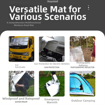 Αναδιπλούμενο εξωτερικό χαλάκι PVC με μόνωση αλουμινόφυλλου, για κάμπινγκ, πικ νικ, σκηνή και μωρό που σέρνεται (PVC; αλουμινόφυλλο; αναδιπλούμενο; κατάλληλο για κάμπινγκ/πικ νικ/σκηνή/βρεφικό σέρσιμο)