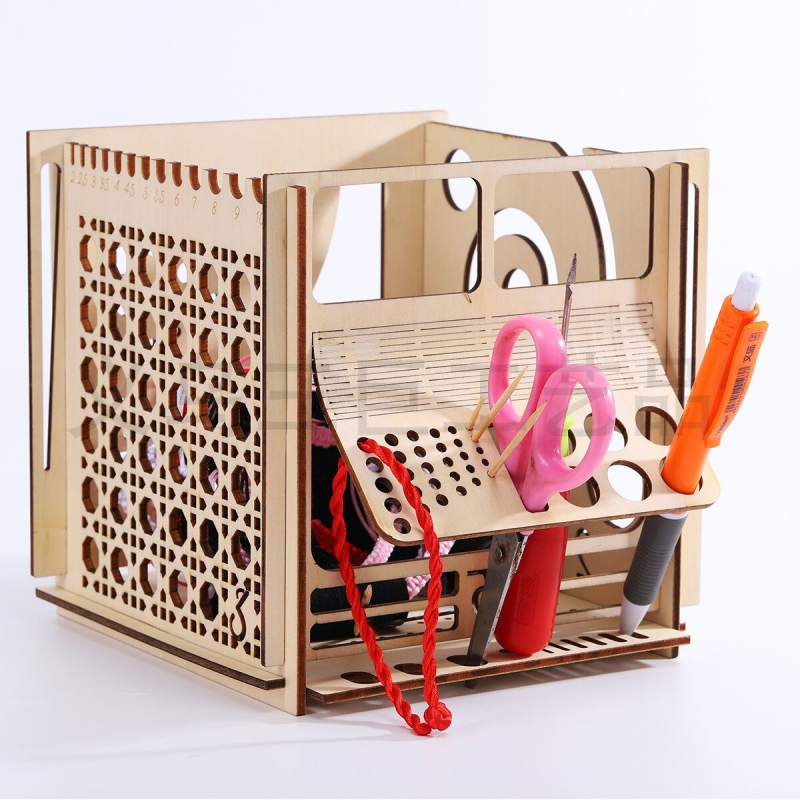 Многофункционална дървена купа за прежда и кутия за плетене, Basswood, домашна употреба, американски стил